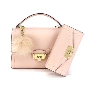3PCS Michael Kors Kinsley Satchel Wallet Charms